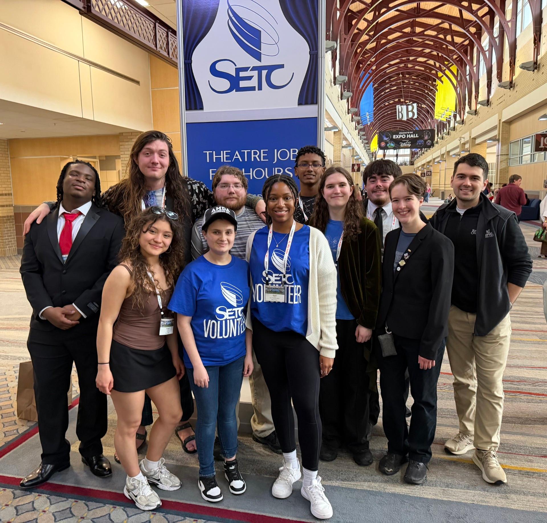 Group of students at the Southeastern Theatre Conference in Chattanooga, TN in March 2026