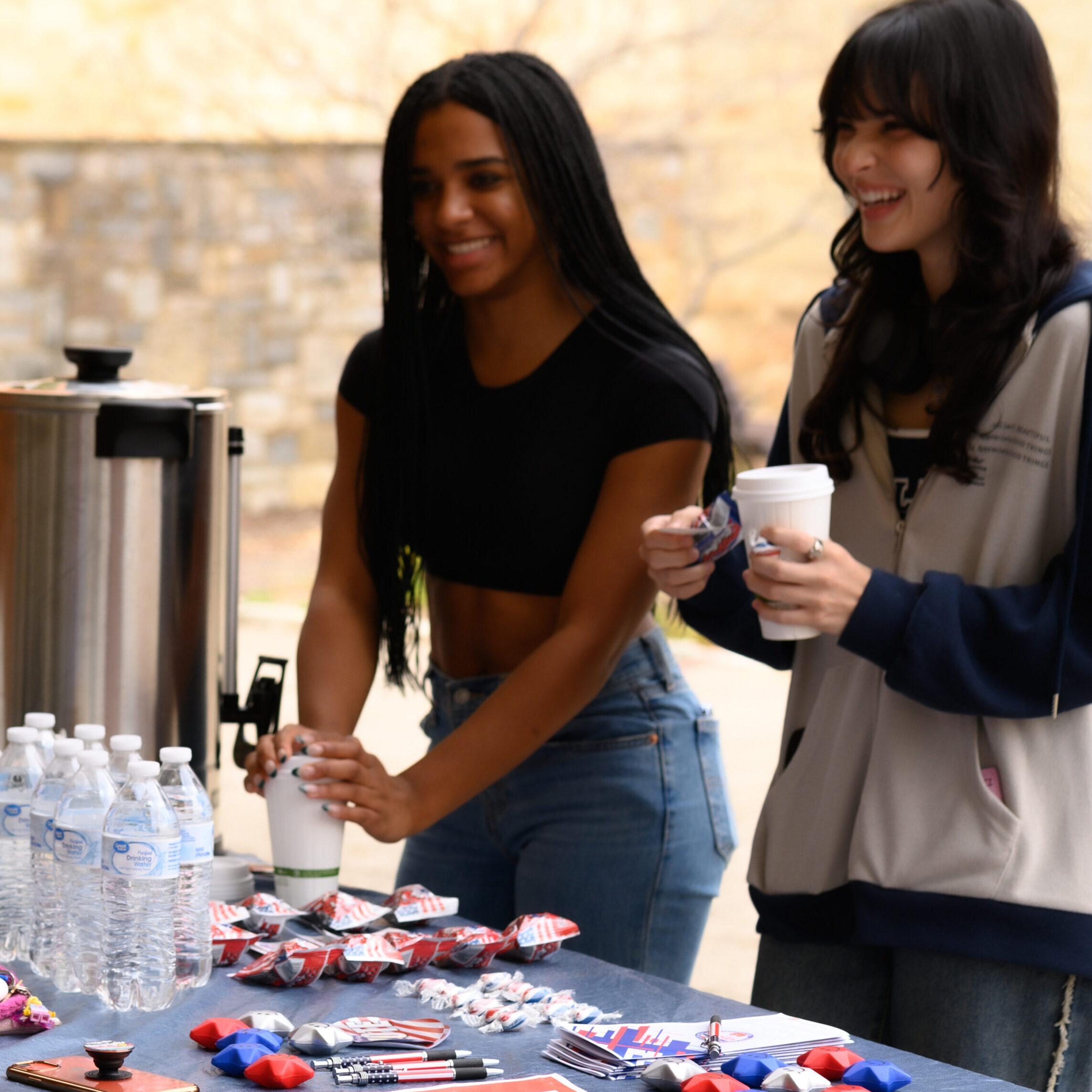 VEPAC tabling outside of Alumni