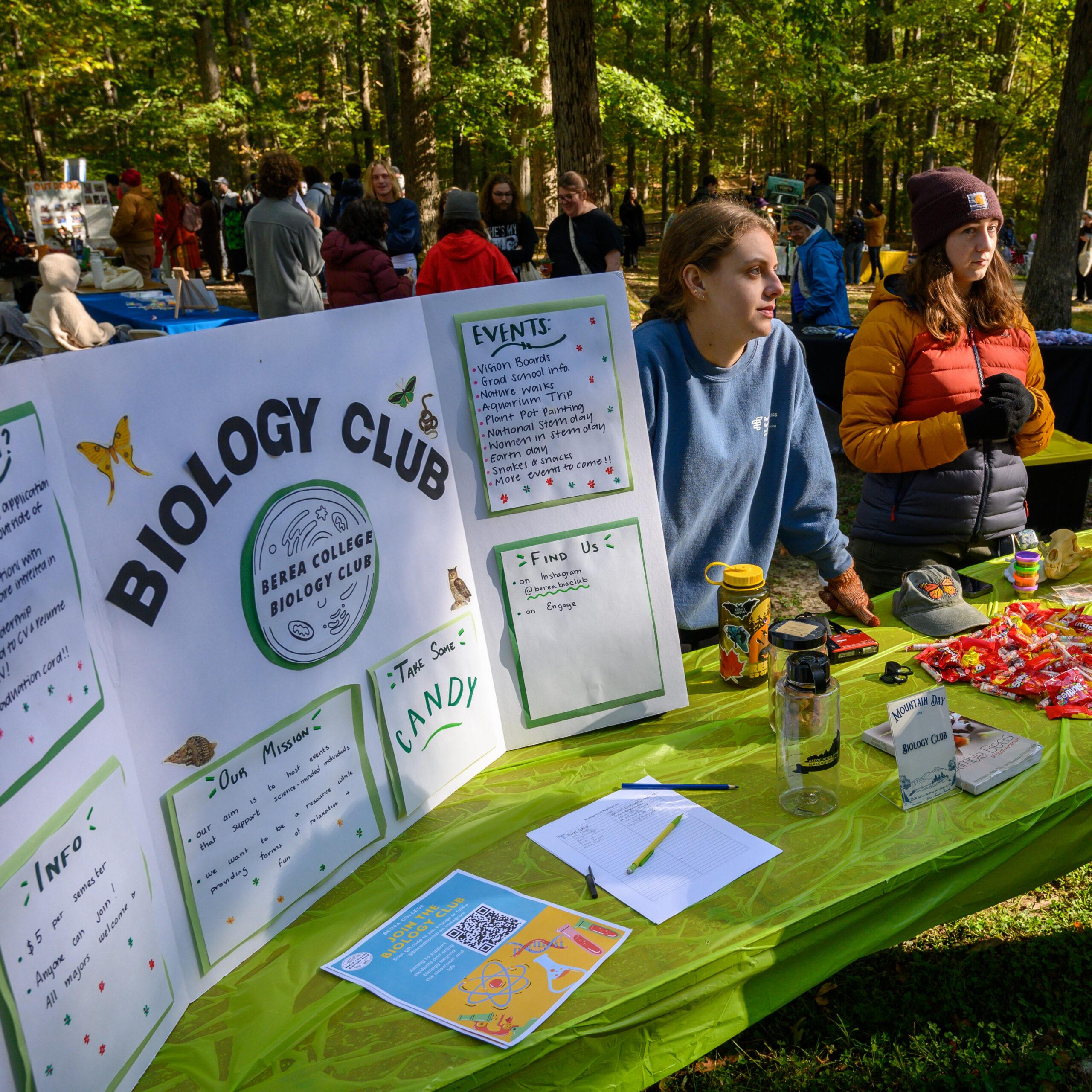 Biology Club RSO tabling at Mountain Day